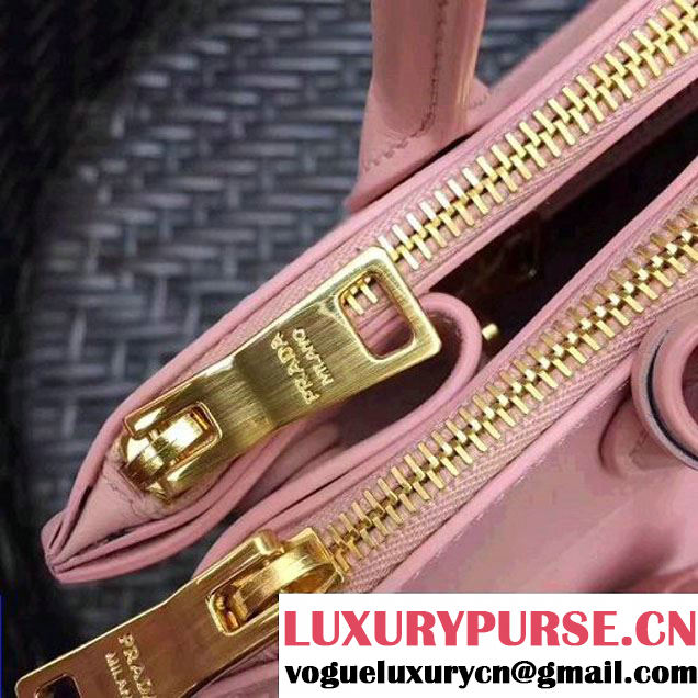 Prada 1BA102 Paradigme Bag With Whip-stitched Frame Pink 2017 (GYF-7060135 )