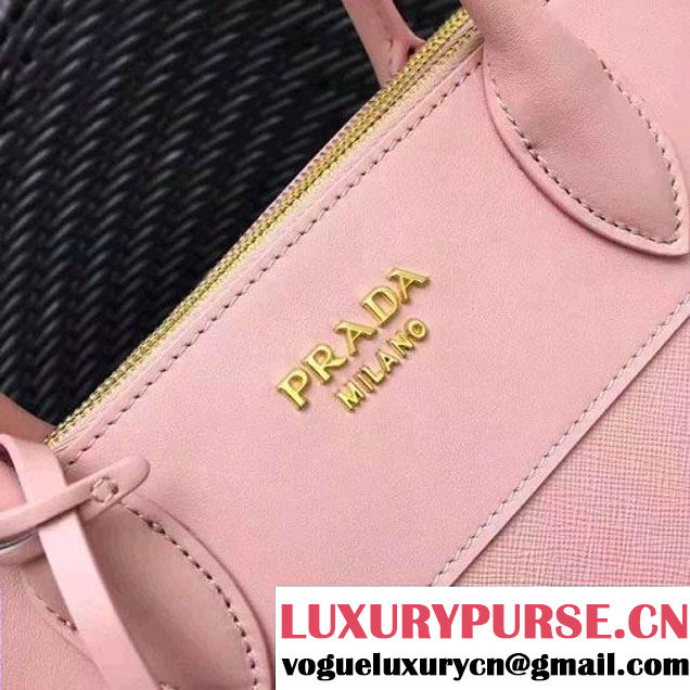 Prada 1BA102 Paradigme Bag With Whip-stitched Frame Pink 2017 (GYF-7060135 )