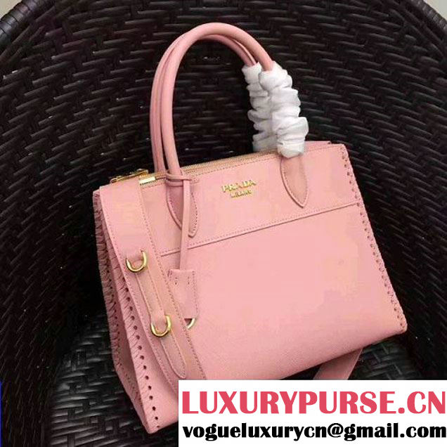 Prada 1BA102 Paradigme Bag With Whip-stitched Frame Pink 2017 (GYF-7060135 )