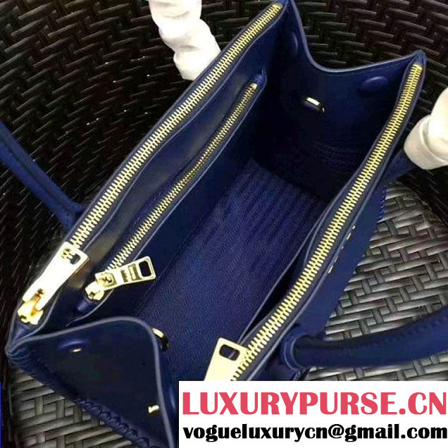 Prada 1BA102 Paradigme Bag With Whip-stitched Frame Royal Blue 2017 (GYF-7060136 )