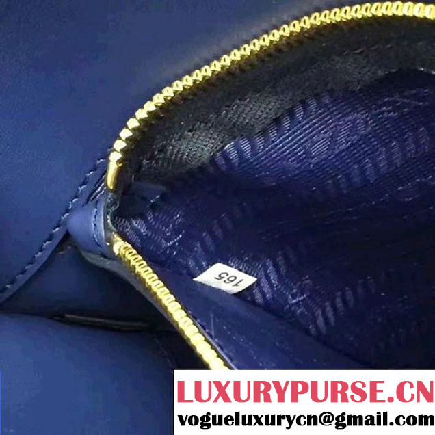 Prada 1BA102 Paradigme Bag With Whip-stitched Frame Royal Blue 2017 (GYF-7060136 )