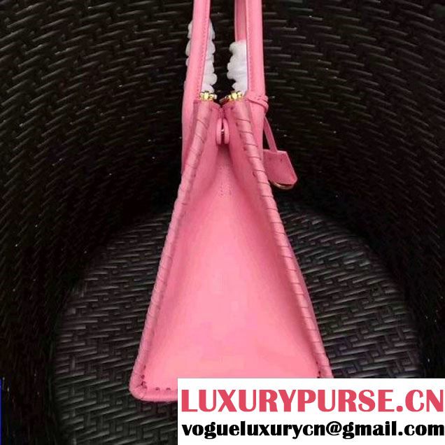 Prada 1BA102 Paradigme Bag With Whip-stitched Frame Rosy 2017 (GYF-7060137 )