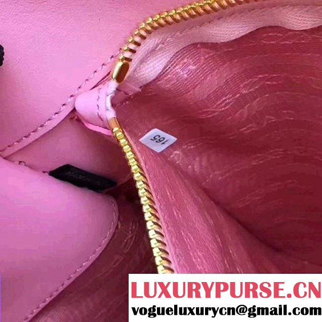 Prada 1BA102 Paradigme Bag With Whip-stitched Frame Rosy 2017 (GYF-7060137 )