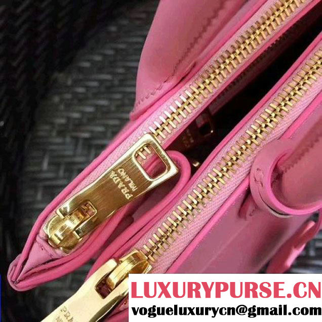 Prada 1BA102 Paradigme Bag With Whip-stitched Frame Rosy 2017 (GYF-7060137 )