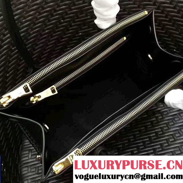 Prada 1BA102 Paradigme Bag With Whip-stitched Frame Black 2017 (GYF-7060139 )