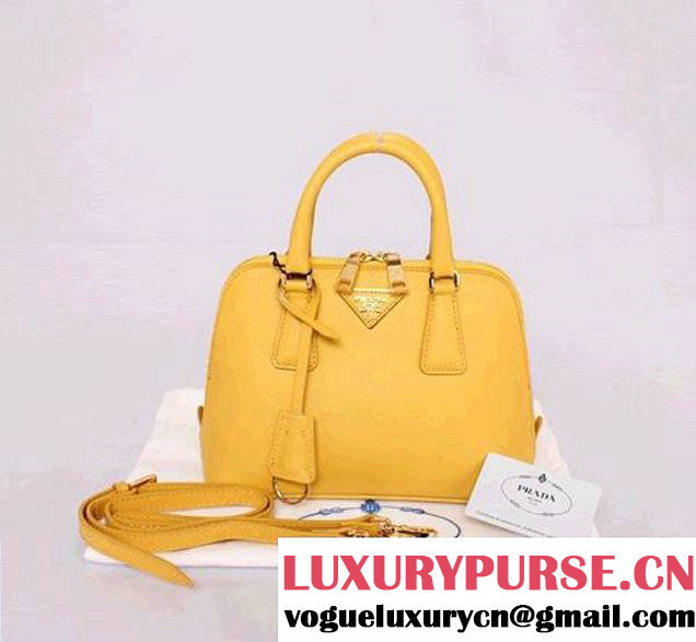 Prada Saffiano Leather Tote Bag PR0838 Yellow