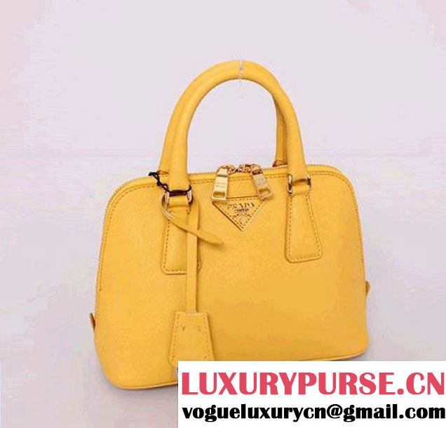 Prada Saffiano Leather Tote Bag PR0838 Yellow  