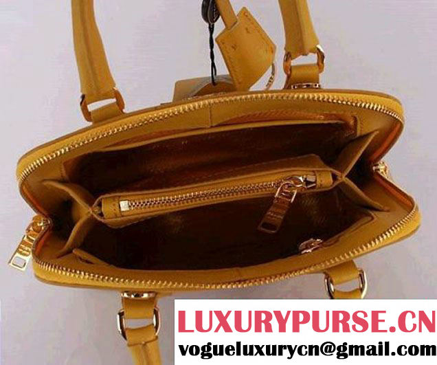 Prada Saffiano Leather Tote Bag PR0838 Yellow  