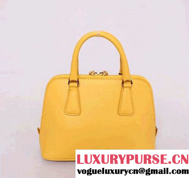 Prada Saffiano Leather Tote Bag PR0838 Yellow  