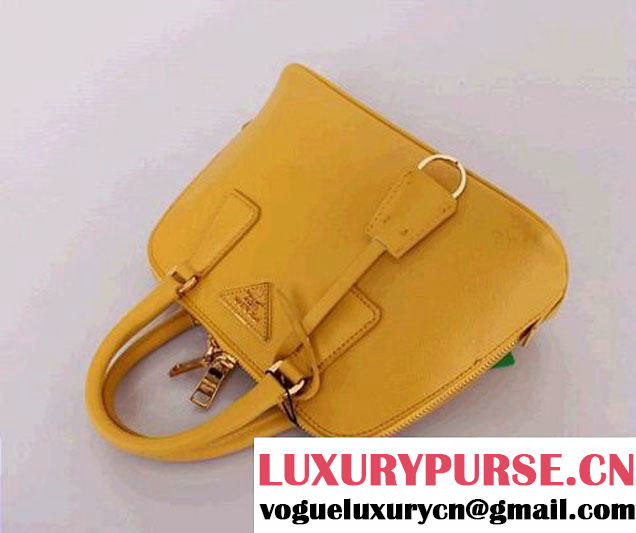 Prada Saffiano Leather Tote Bag PR0838 Yellow  