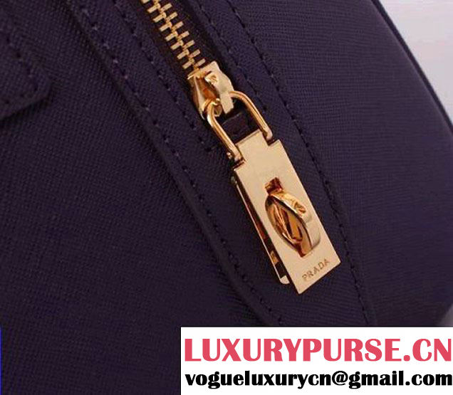 PRADA Saffiano Leather Two Handle Bag PR0823 Purple  