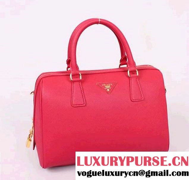 PRADA Saffiano Leather Two Handle Bag PR0823 Peach  