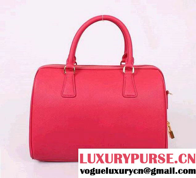 PRADA Saffiano Leather Two Handle Bag PR0823 Peach  