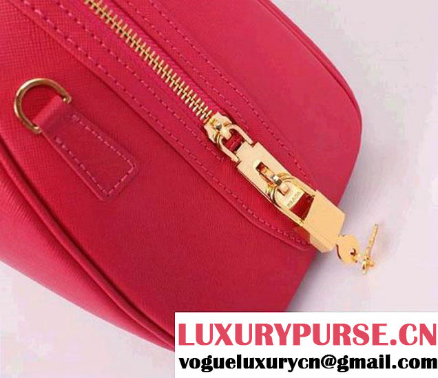 PRADA Saffiano Leather Two Handle Bag PR0823 Peach  
