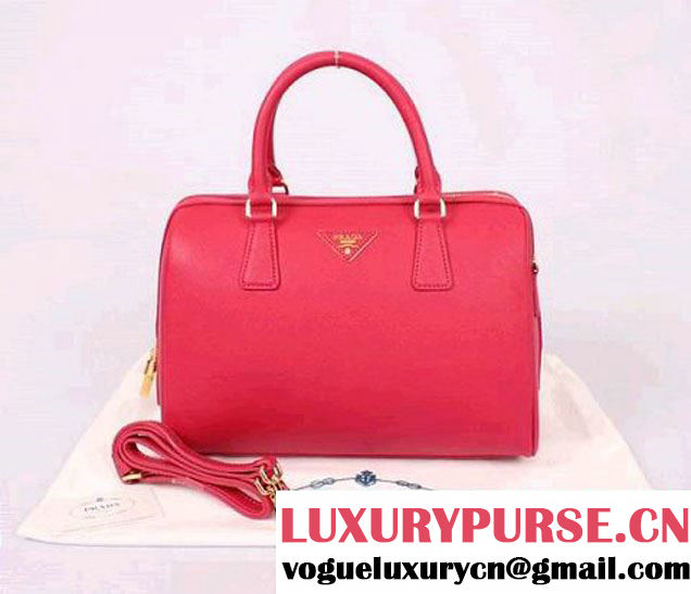 PRADA Saffiano Leather Two Handle Bag PR0823 Peach  