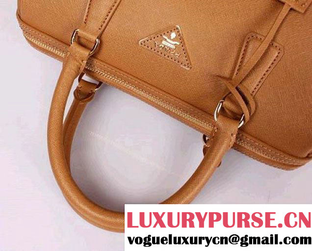 PRADA Saffiano Leather Two Handle Bag PR0823 Apricot  