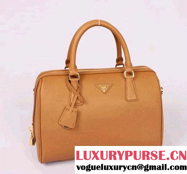 PRADA Saffiano Leather Two Handle Bag PR0823 Apricot  