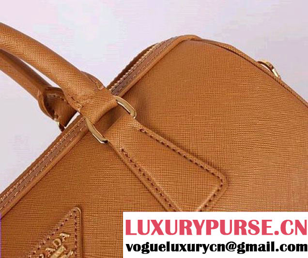 PRADA Saffiano Leather Two Handle Bag PR0823 Apricot  