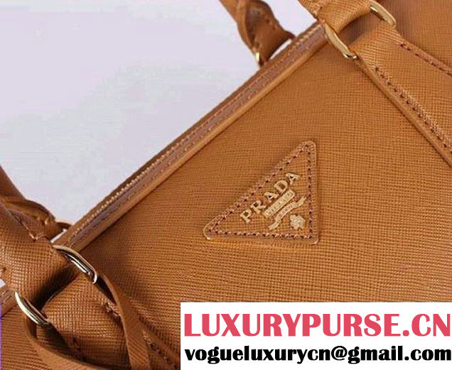 PRADA Saffiano Leather Two Handle Bag PR0823 Apricot  