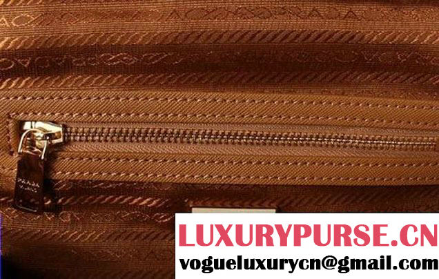 PRADA Saffiano Leather Two Handle Bag PR0823 Apricot  