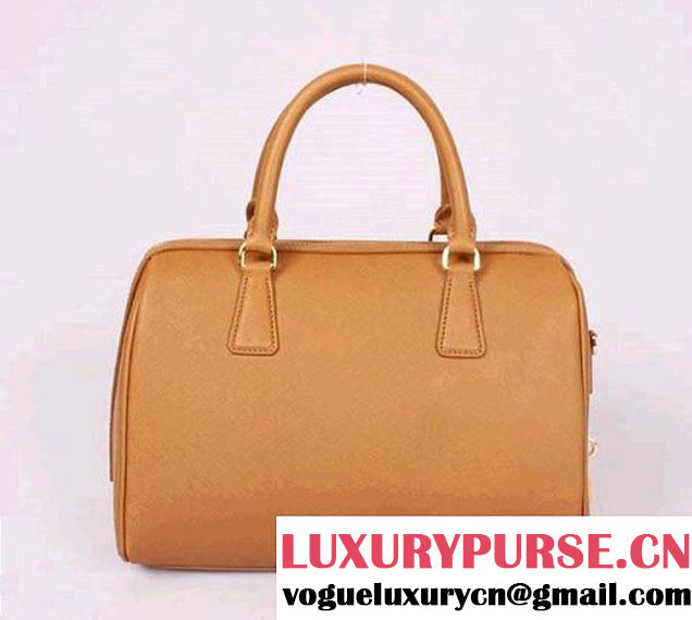PRADA Saffiano Leather Two Handle Bag PR0823 Apricot  
