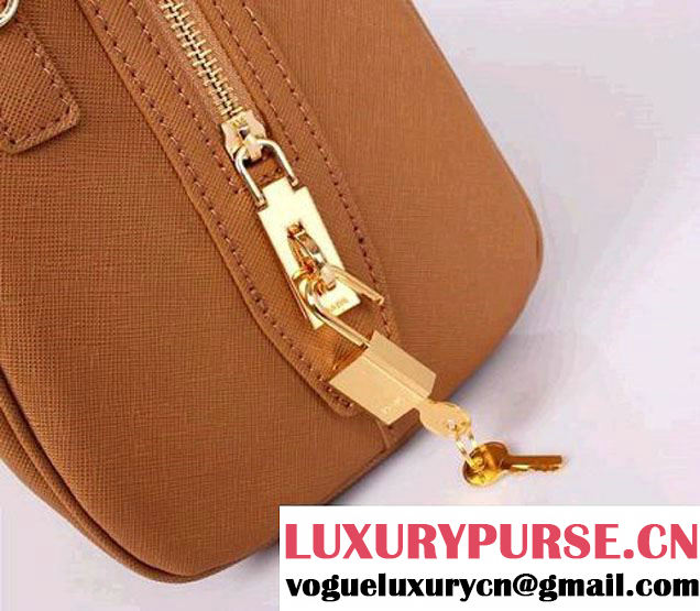 PRADA Saffiano Leather Two Handle Bag PR0823 Apricot  