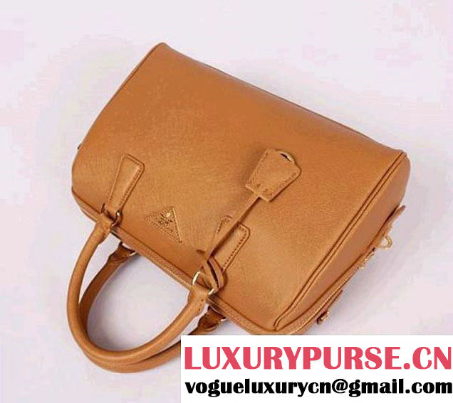 PRADA Saffiano Leather Two Handle Bag PR0823 Apricot  