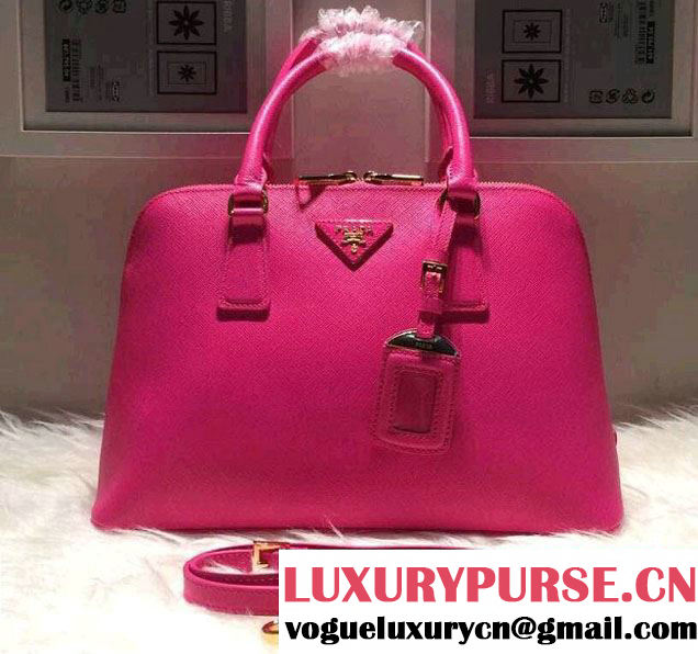 Prada Saffiano Leather Top Handle Tote Bag BN0838/BN0837/BN0812 Fuchsia