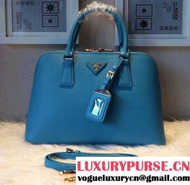 Prada Saffiano Leather Top Handle Tote Bag BN0838/BN0837/BN0812 Turquoise