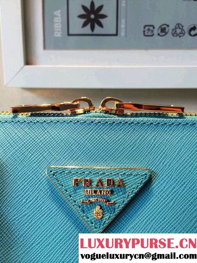 Prada Saffiano Leather Top Handle Tote Bag BN0838/BN0837/BN0812 Turquoise