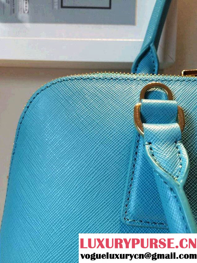 Prada Saffiano Leather Top Handle Tote Bag BN0838/BN0837/BN0812 Turquoise