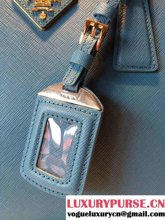 Prada Saffiano Leather Top Handle Tote Bag BN0838/BN0837/BN0812 Turquoise