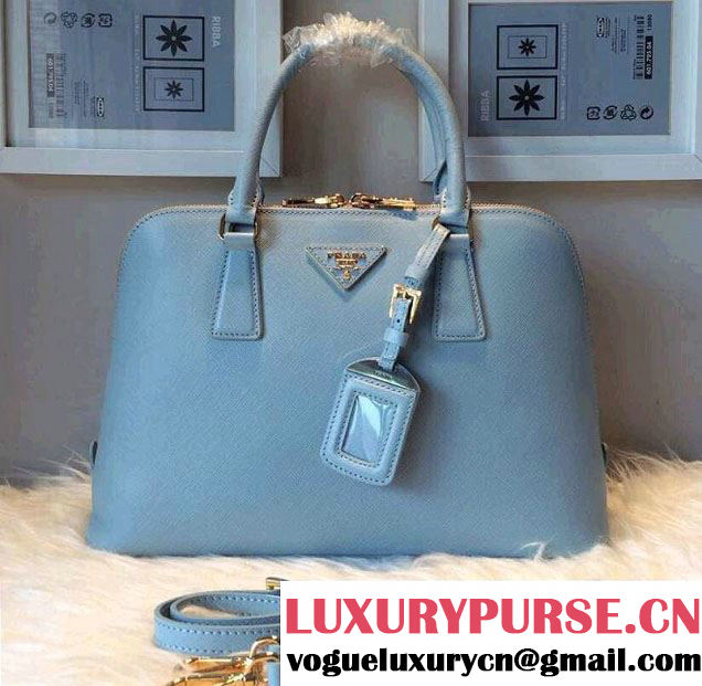 Prada Saffiano Leather Top Handle Tote Bag BN0838/BN0837/BN0812 Lake Blue