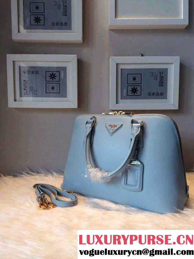 Prada Saffiano Leather Top Handle Tote Bag BN0838/BN0837/BN0812 Lake Blue