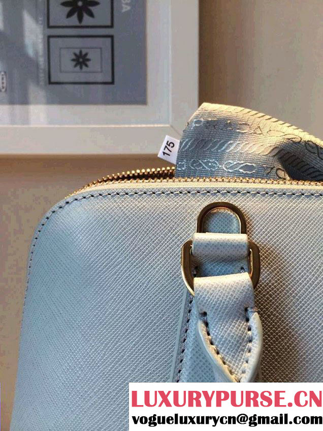 Prada Saffiano Leather Top Handle Tote Bag BN0838/BN0837/BN0812 Lake Blue