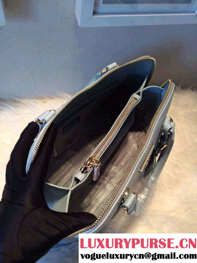 Prada Saffiano Leather Top Handle Tote Bag BN0838/BN0837/BN0812 Lake Blue