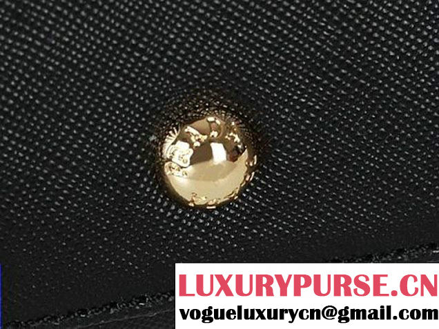 PRADA Saffiano Leather Top Handle Bag PR6831 Black  
