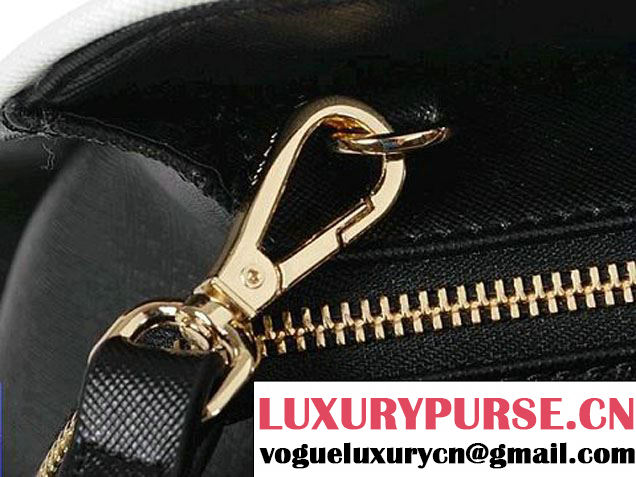 PRADA Saffiano Leather Top Handle Bag PR6831 Black  
