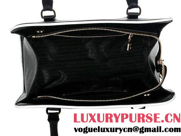 PRADA Saffiano Leather Top Handle Bag PR6831 Black  