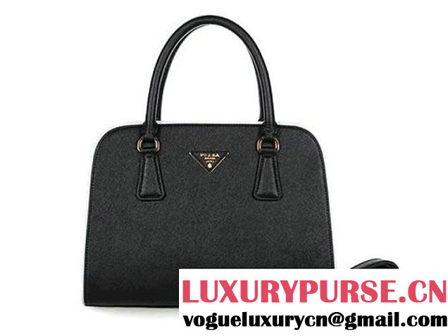 PRADA Saffiano Leather Top Handle Bag PR6831 Black  