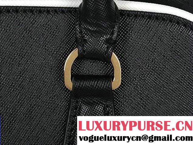 PRADA Saffiano Leather Top Handle Bag PR6831 Black  
