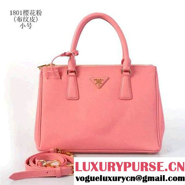 Prada Saffiano Leather Tote Bag 1801 Pink