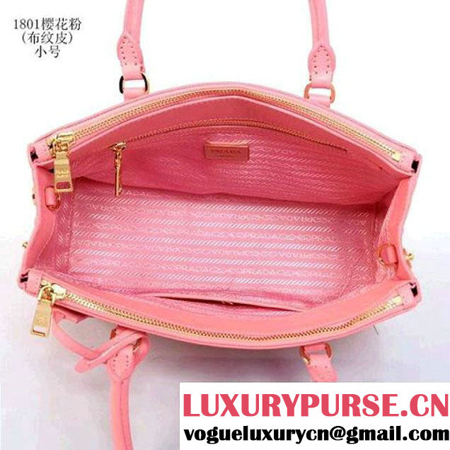 Prada Saffiano Leather Tote Bag 1801 Pink  