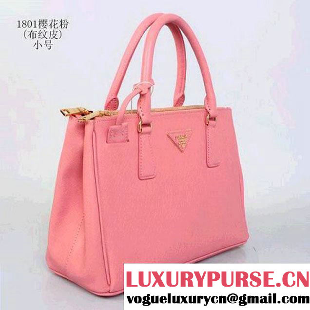 Prada Saffiano Leather Tote Bag 1801 Pink  