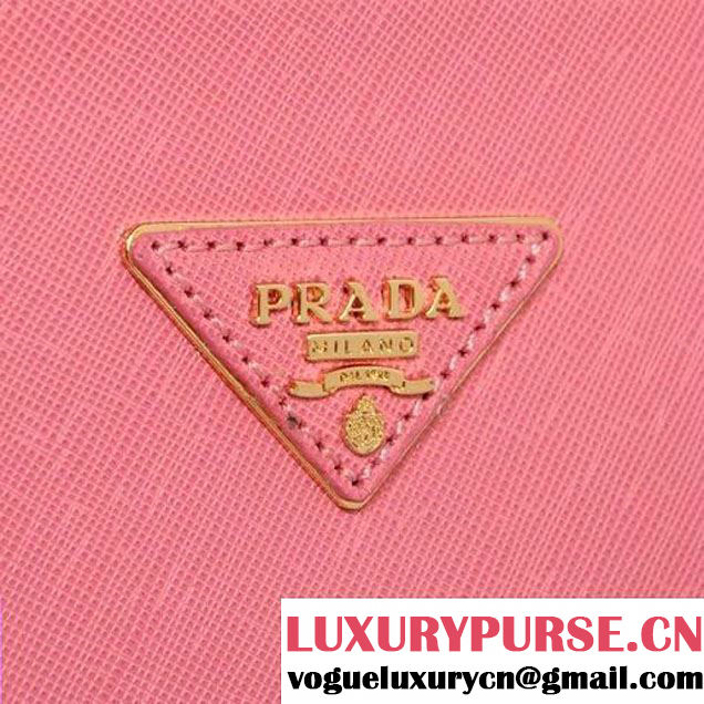 Prada Saffiano Leather Tote Bag 1801 Pink  