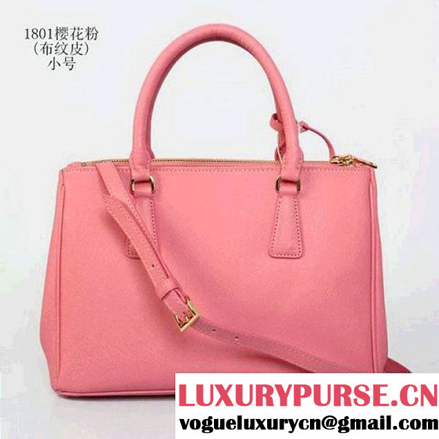 Prada Saffiano Leather Tote Bag 1801 Pink  