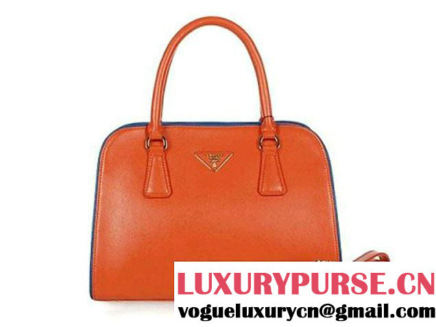 PRADA Saffiano Leather Top Handle Bag PR6831 Orange