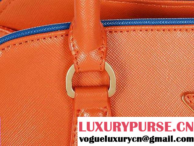 PRADA Saffiano Leather Top Handle Bag PR6831 Orange  