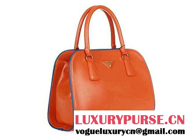 PRADA Saffiano Leather Top Handle Bag PR6831 Orange  