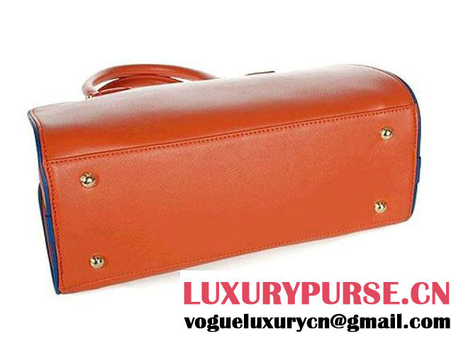 PRADA Saffiano Leather Top Handle Bag PR6831 Orange  